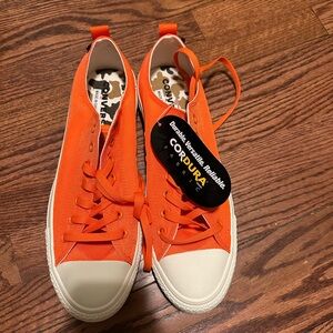 Converse in Bright Orange and White